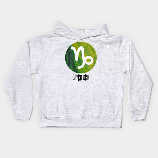 Capricorn Zodiac Sign Kids Hoodie by xesed